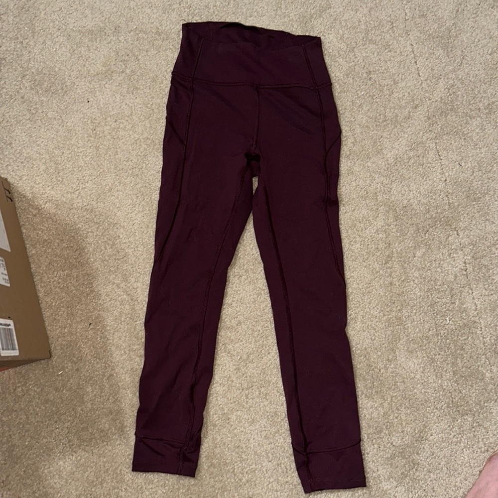 Burgundy Lulu lemon leggings